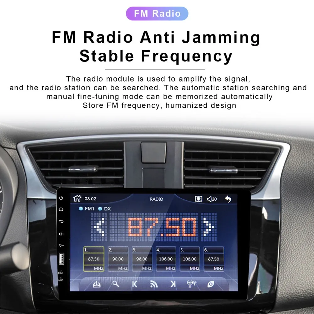 1 Din Car Radio 9-inch Mp5 Player Central Control Bluetooth