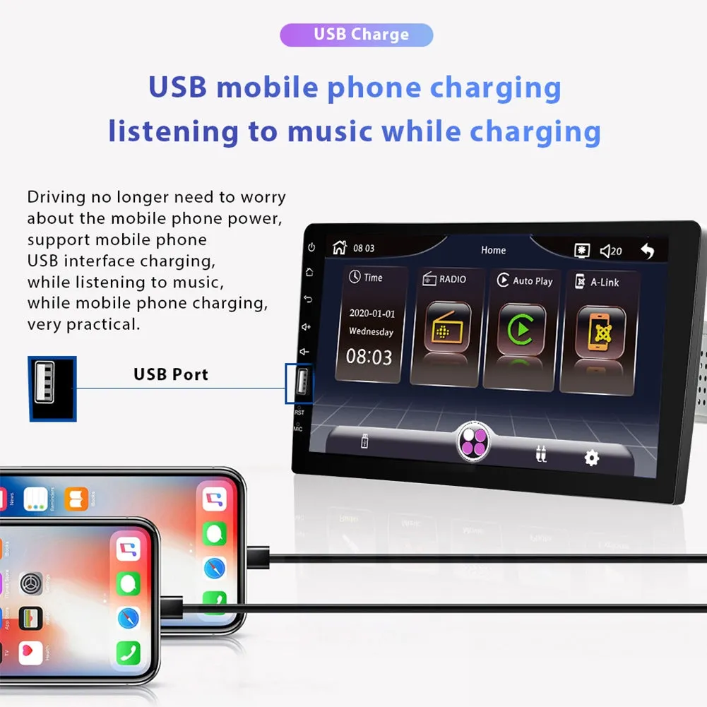1 Din Car Radio 9-inch Mp5 Player Central Control Bluetooth