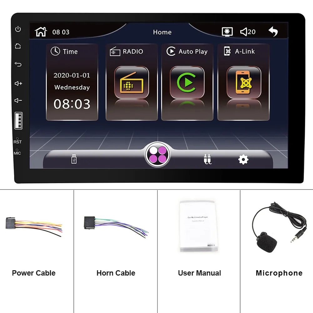 1 Din Car Radio 9-inch Mp5 Player Central Control Bluetooth