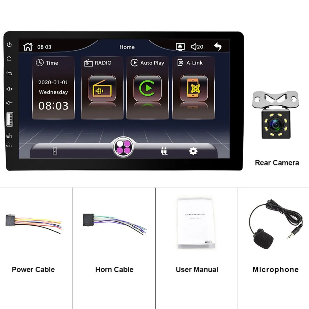 1 Din Car Radio 9-inch Mp5 Player Central Control Bluetooth
