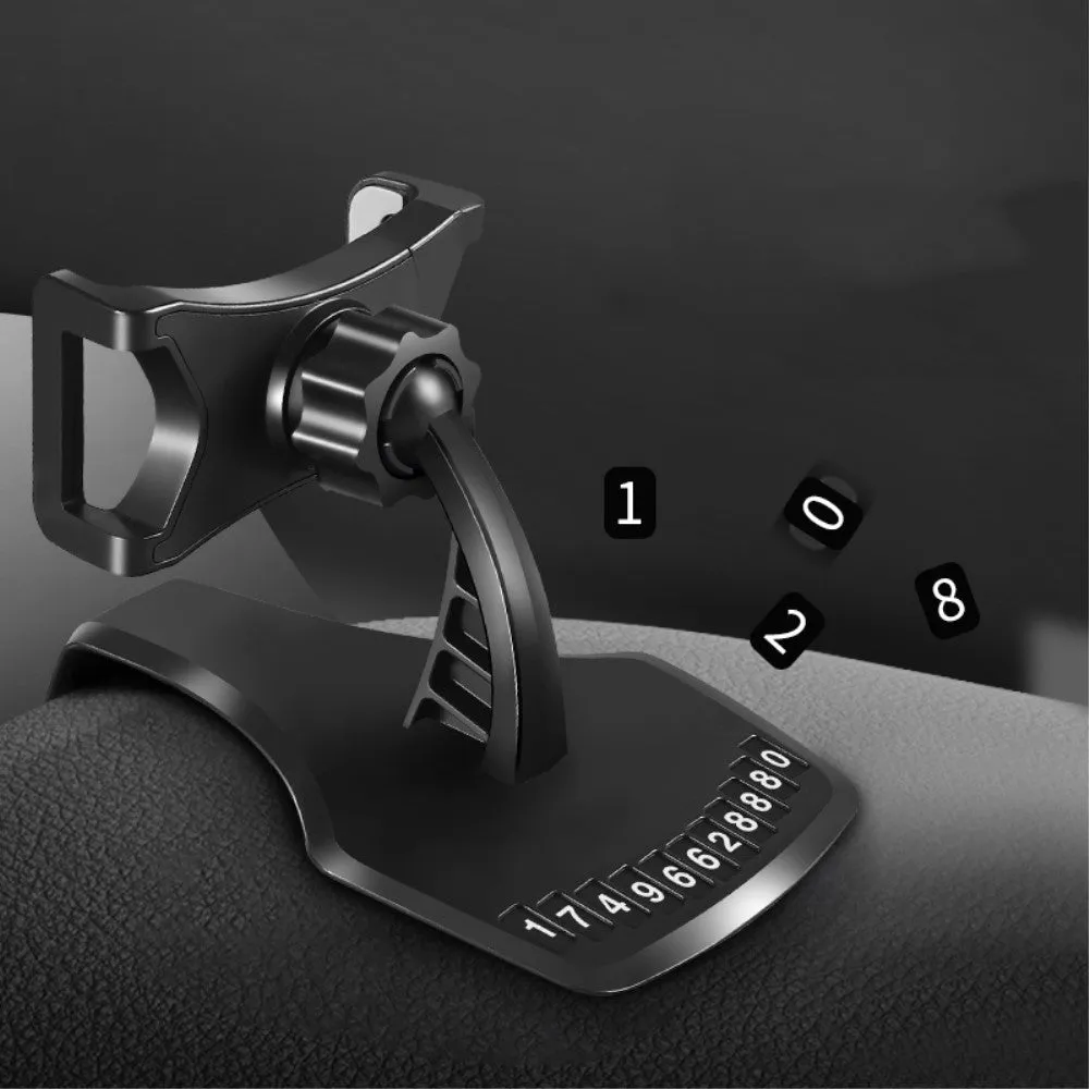 3 in 1 Car GPS Smartphone Holder: Dashboard / Visor Clamp   AC Grid Clip for Gigabyte g-Smart MS800 - Black