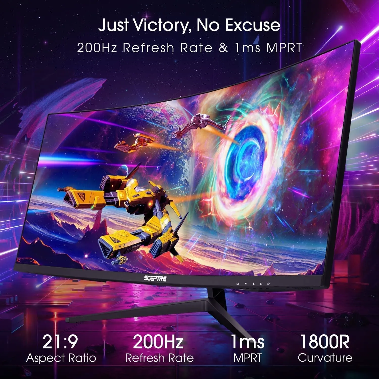 30-Inch Curved Gaming Monitor 21:9 2560X1080 Ultra Wide/ Slim