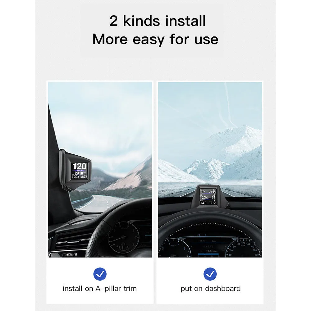 4 Pcs Ap-1 Hud Head-up Car  Display OBD   GPS Dual System