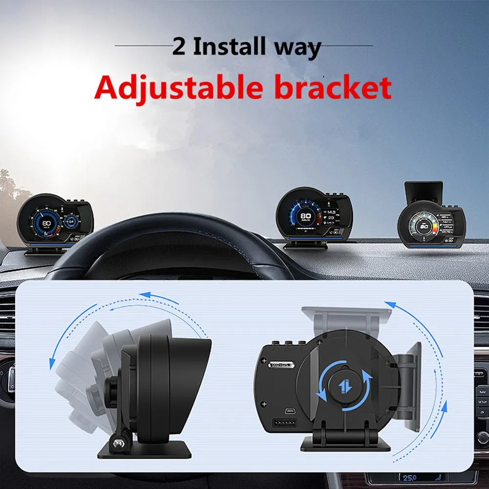 6pcs/set Ap-6 Hud Head-up  Display Obd gps Dual System Rotatable