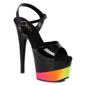 709-PRISM 7" Inch Juliet Sandal With Rainbow Design