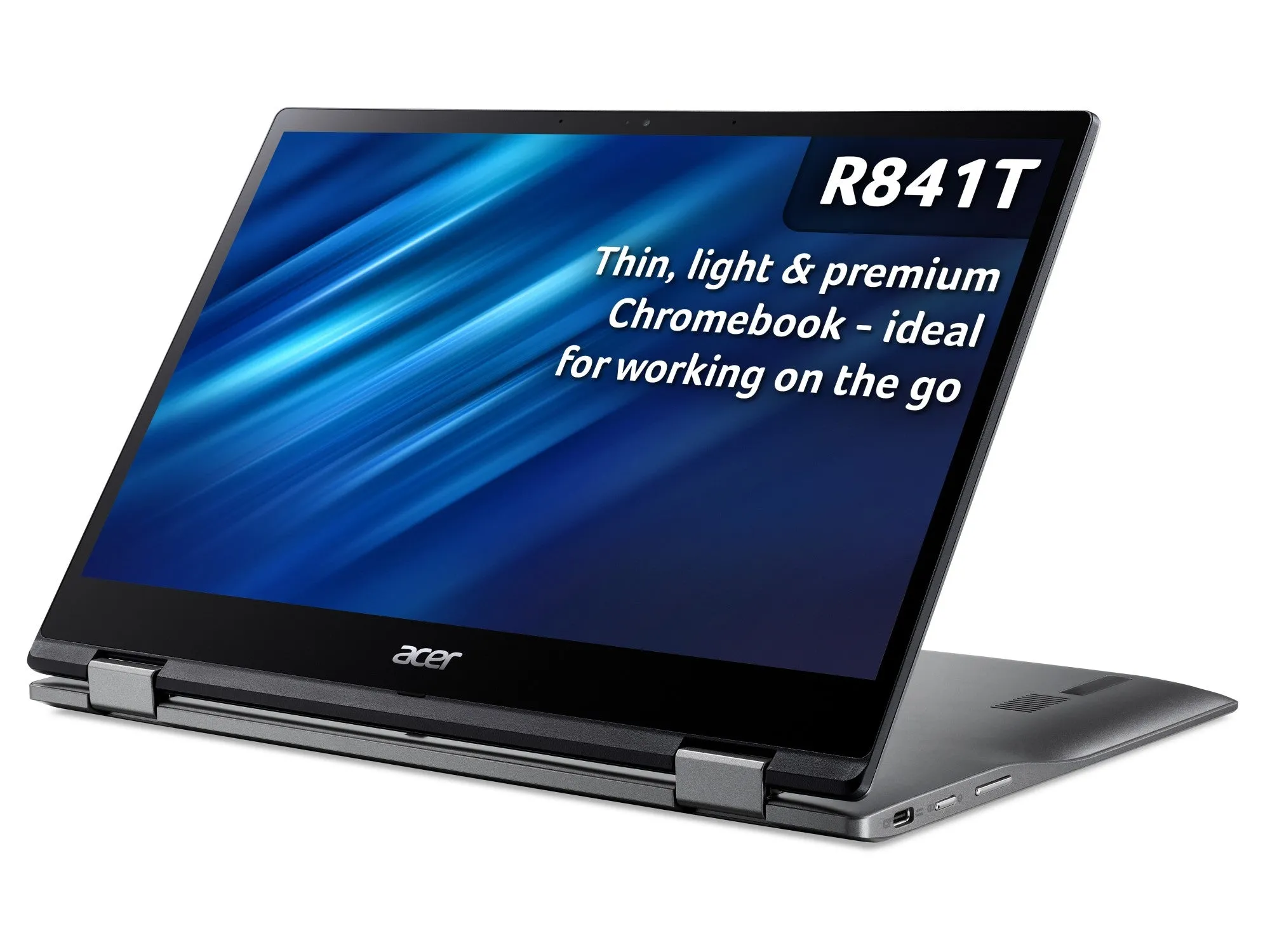 Acer, Chromebook Spin 513,  Qualcomm Kryo 468, 4 GB RAM, 64 GB Flash, 13.3" Inch Touchscreen FHD Display, ChromeOS, Grey