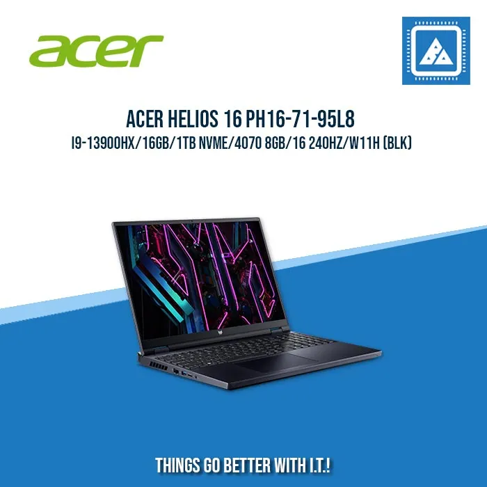 Best Gaming and AutoCAD Laptop: ACER Helios 16 PH16-71-95L8 (Intel i9-13900HX, 16GB RAM, 1TB NVMe, NVIDIA RTX 4070 8GB)