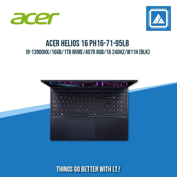 Best Gaming and AutoCAD Laptop: ACER Helios 16 PH16-71-95L8 (Intel i9-13900HX, 16GB RAM, 1TB NVMe, NVIDIA RTX 4070 8GB)
