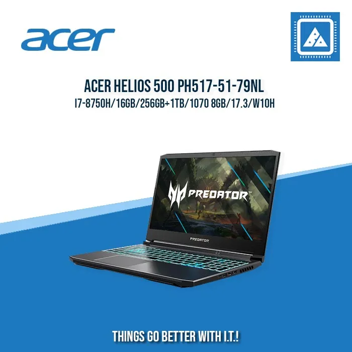 ACER HELIOS 500 PH517-51-79NL I7-8750H/16GB/256GB 1TB/1070 8GB | BEST FOR GAMING AND AUTOCAD LAPTOP