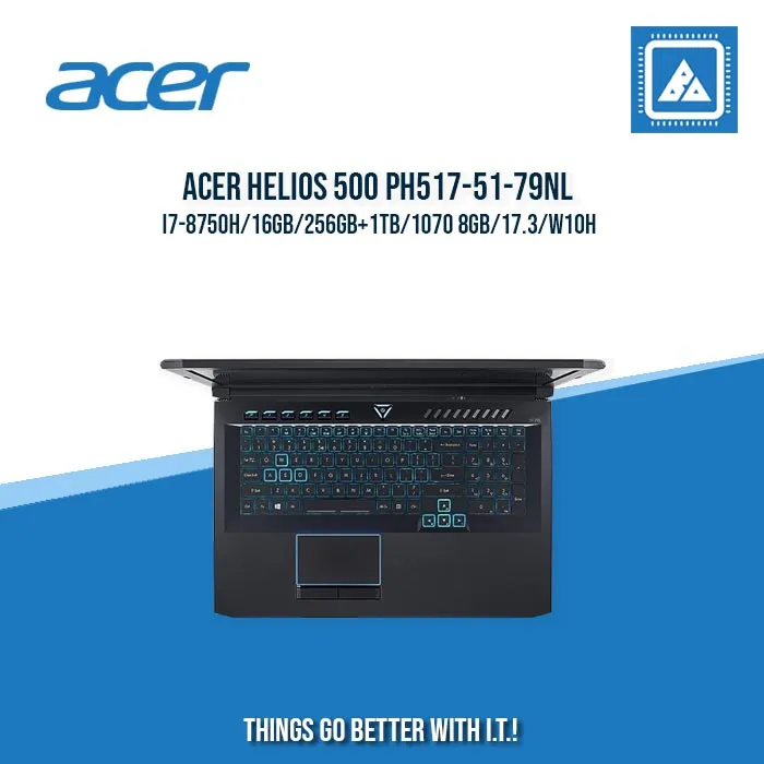 ACER HELIOS 500 PH517-51-79NL I7-8750H/16GB/256GB 1TB/1070 8GB | BEST FOR GAMING AND AUTOCAD LAPTOP