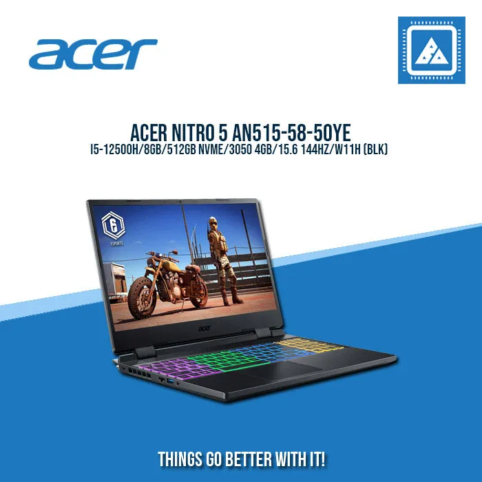 ACER NITRO 5 AN515-58-50YE I5-12500H/8GB/512GB NVME/3050 4GB | BEST FOR GAMING AND AUTOCAD LAPTOP