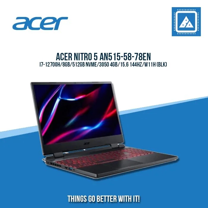 ACER NITRO 5 AN515-58-78EN I7-12700H/8GB/512GB NVME/3050 4GB | BEST FOR GAMING AND AUTOCAD LAPTOP