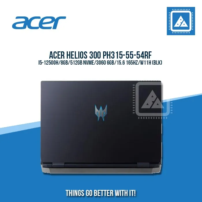 ACER PREDATOR HELIOS 300 PH315-55-54RF I5-12500H/8GB/512GB NVME/3060 6GB | BEST FOR GAMING AND AUTOCAD LAPTOP