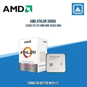 AMD ATHLON 3000G 3.5GHZ | 2C | 4T | 4MB | RDN-VEGA3 | AM4 | TRAY TYPE