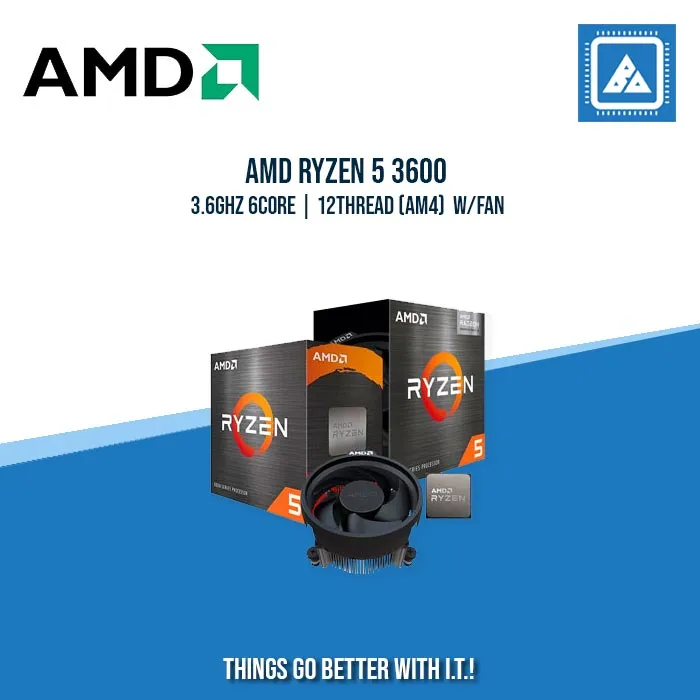 AMD RYZEN 5 3600 3.6GHZ 6CORE | 12THREAD (AM4) W/FAN | TRAY TYPE