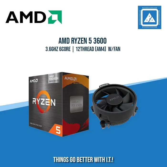 AMD RYZEN 5 3600 3.6GHZ 6CORE | 12THREAD (AM4) W/FAN | TRAY TYPE