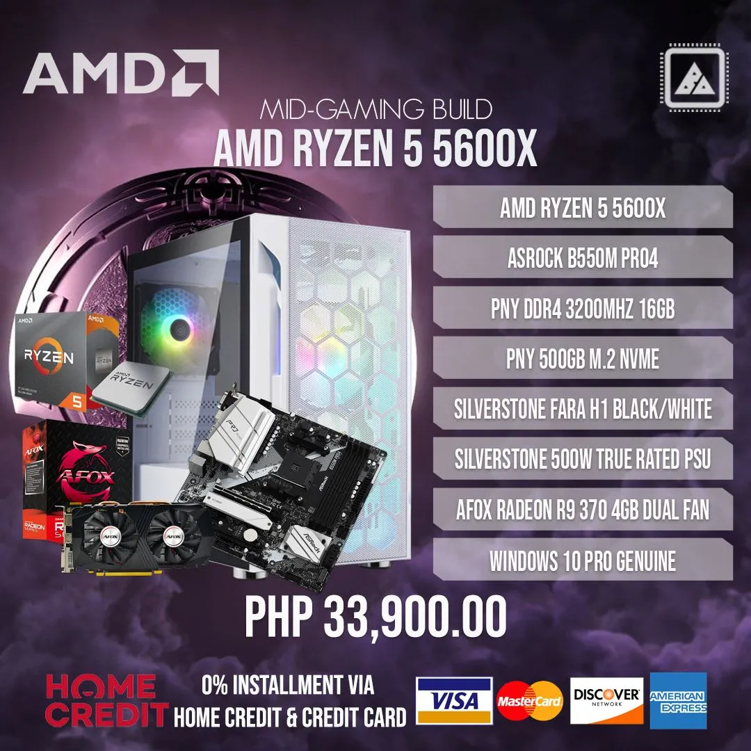 AMD RYZEN 5 5600X MID-GAMING BUILD V.2
