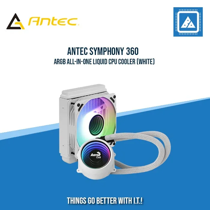 ANTEC SYMPHONY 360 ARGB ALL-IN-ONE LIQUID CPU COOLER (WHITE)