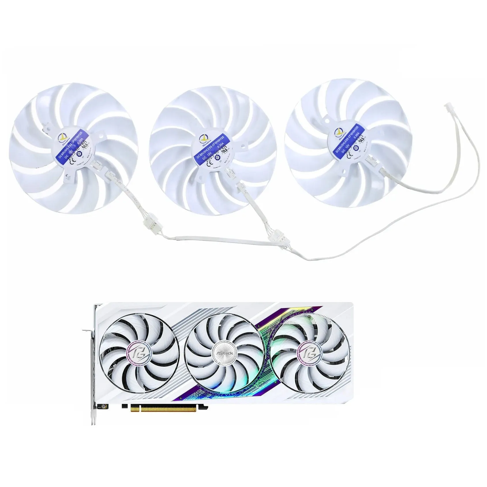ASRock AMD Radeon RX 7900 XT Phantom Gaming White GPU Fan Replacement