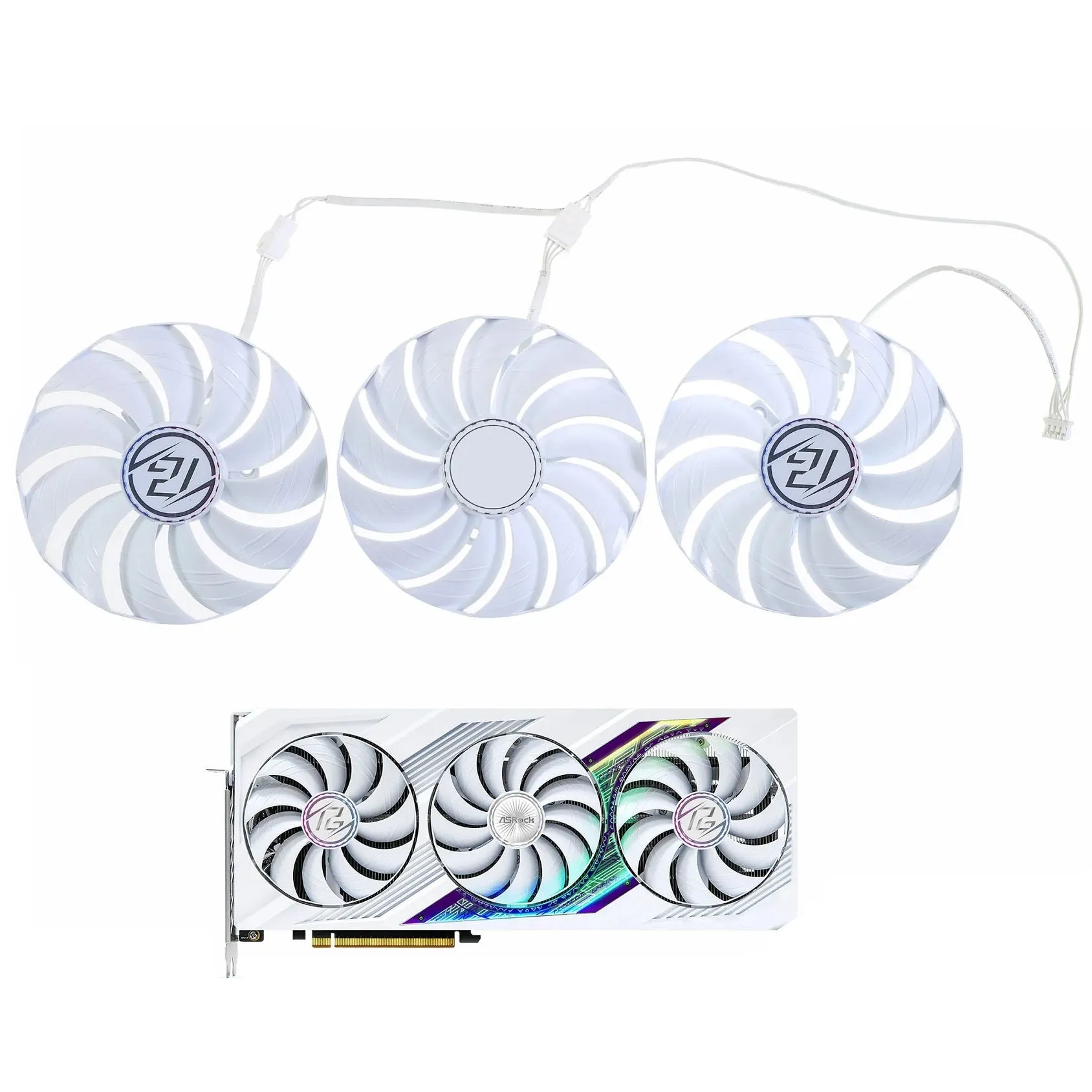 ASRock AMD Radeon RX 7900 XT Phantom Gaming White GPU Fan Replacement