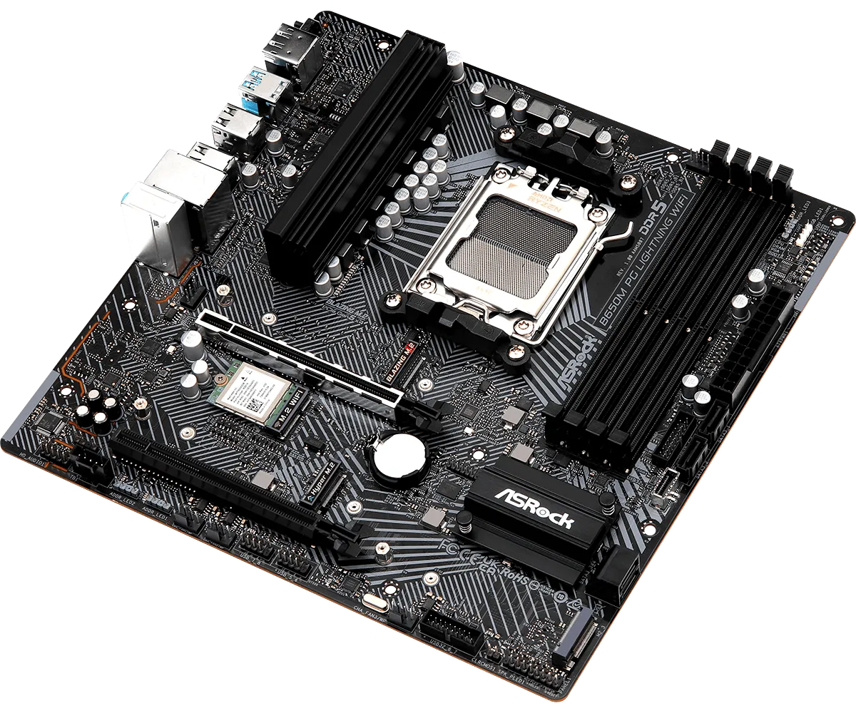 ASRock B650M PG Lightning WIFI mATX AM5 Motherboard