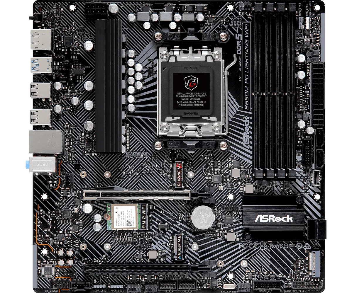 ASRock B650M PG Lightning WIFI mATX AM5 Motherboard