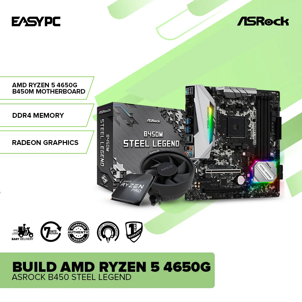 ASROCK BUILD AMD RYZEN 5 4650G / ASROCK B450 STEEL LEGEND