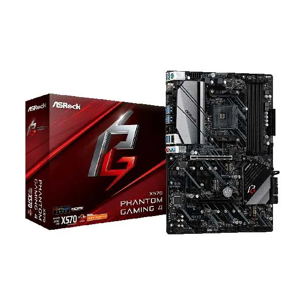 ASRock X570 PHANTOM GAMING 4 AMD Ryzen AM4 SATA 6Gb/s ATX Gaming Motherboard