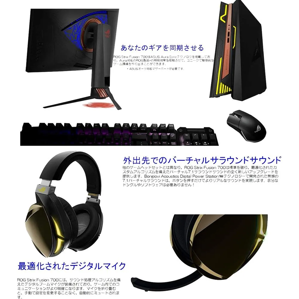 ASUS - COMPONENTS ROG STRIXFUSION 700 VIRTUAL7.1 ROG STRIX FUSION 700 VIRTUAL 7.1