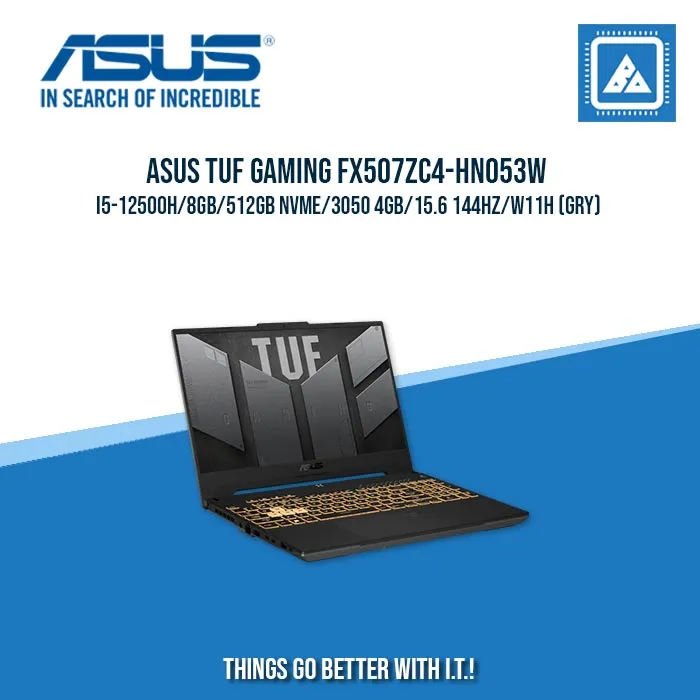 ASUS FX507ZC4-HN053W I5-12500H/8GB/512GB NVME/3050 4GB | BEST FOR GAMING AND AUTOCAD LAPTOP