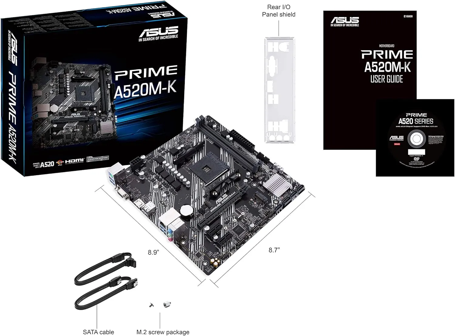 ASUS PRIME A520M-K Micro ATX (mATX) AMD Motherboard | AMD AM4 Socket