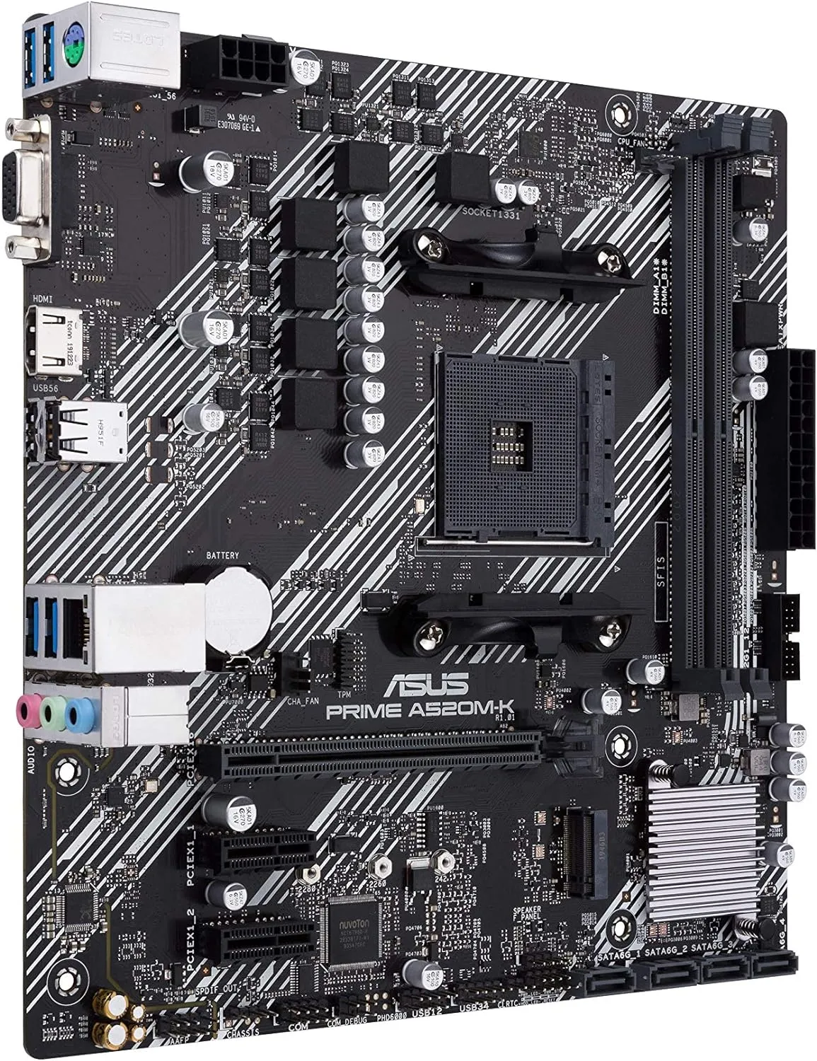 ASUS PRIME A520M-K Micro ATX (mATX) AMD Motherboard | AMD AM4 Socket