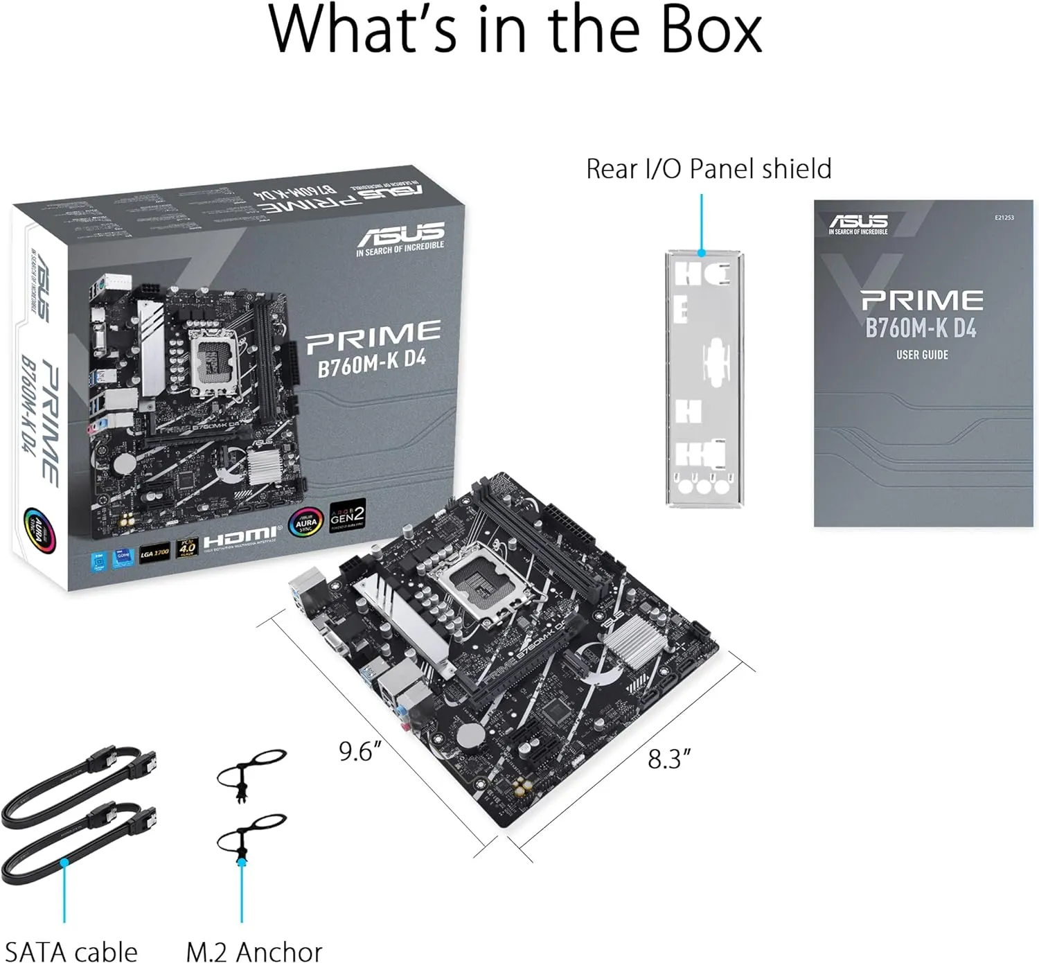 Asus PRIME B760M-K D4 Micro ATX (mATX) Intel Motherboard | Intel LGA1700 Socket
