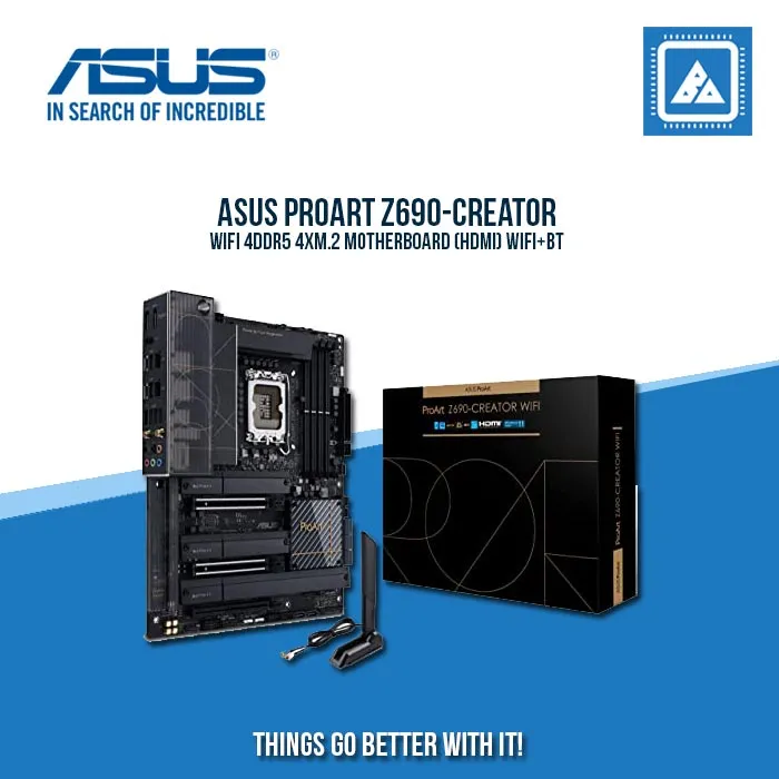 ASUS PROART Z690-CREATOR WIFI 4DDR5 4XM.2 MOTHERBOARD (HDMI) WIFI BT
