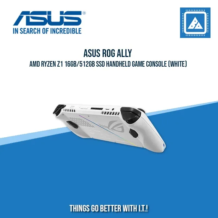 ASUS ROG ALLY AMD RYZEN Z1 16GB/512GB SSD HANDHELD GAME CONSOLE (WHITE)