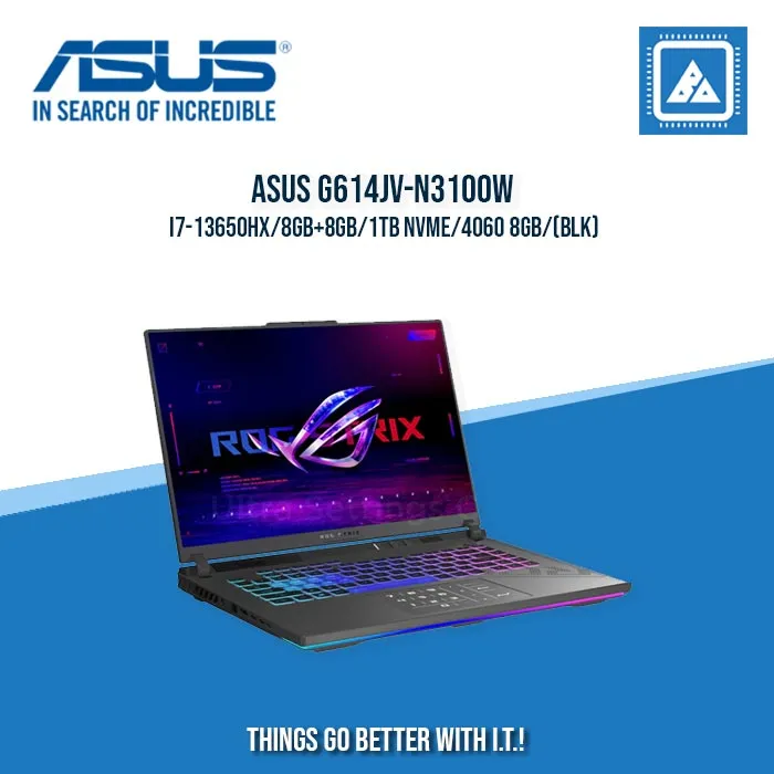 ASUS ROG STRIX G16 G614JV-N3100W I7-13650HX/8GB 8GB/1TB NVME/4060 8GB | BEST FOR GAMING AND AUTOCAD LAPTOP