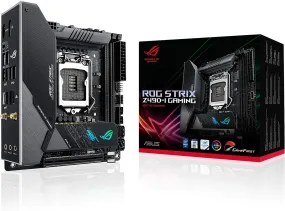 ASUS ROG Strix Z490-I Gaming Z490 (WiFi 6) LGA 1200 (Intel® 10th Gen) Mini-ITX Gaming Motherboard 8 2 Power Stages, DDR4 4800, Intel® 2.5 Gb Ethernet, USB 3.2 Front Panel Type-C, HDMI 2.0a, Aura Sync