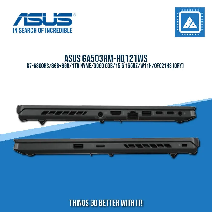 ASUS ROG ZEPHYRUS G15 GA503RM-HQ121WS R7-6800HS/8GB 8GB/1TB NVME/3060 6GB | BEST FOR GAMING AND AUTOCAD LAPTOP
