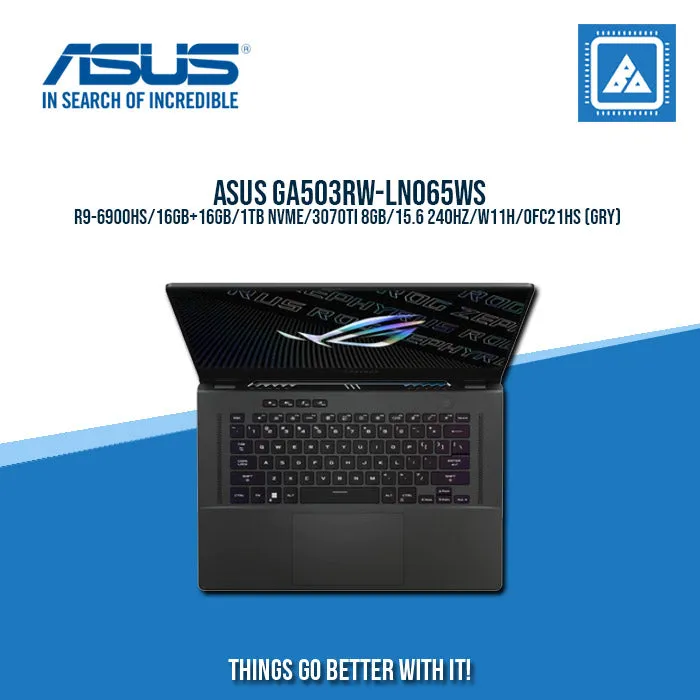 ASUS ROG ZEPHYRUS G15 GA503RW-LN065WS R9-6900HS/16GB 16GB/1TB NVME/3070TI 8GB | BEST FOR GAMING AND AUTOCAD LAPTOP