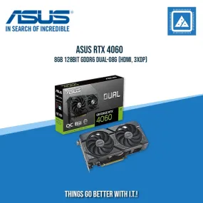 ASUS RTX 4060 8GB 128BIT GDDR6 DUAL-O8G (HDMI, 3XDP)