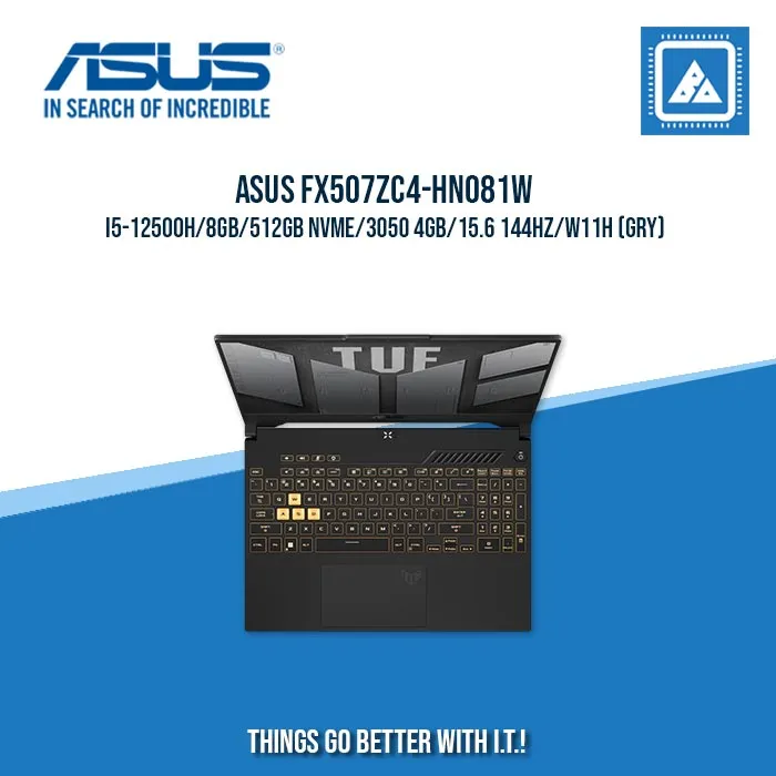 ASUS TUF GAMING FX507ZC4-HN081W I5-12500H/8GB/512GB NVME/3050 4GB | BEST FOR GAMING ANG AUTOCAD LAPTOP
