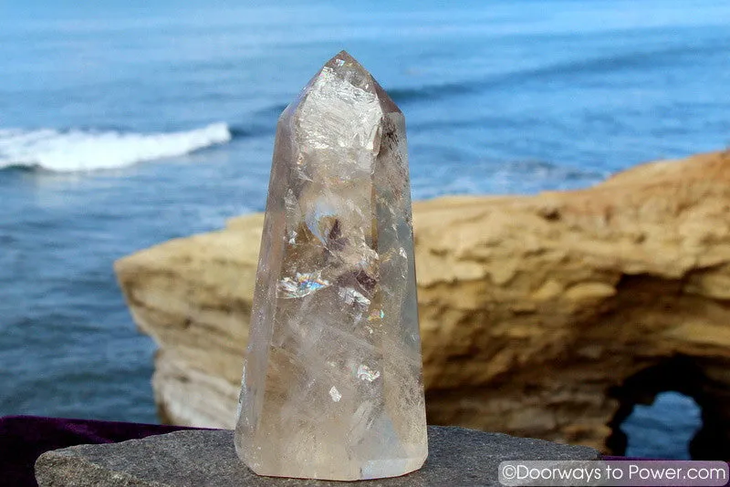 Beautiful 5.5" John of God Citrine Casa Master Crystal with Dow, Devic Temple & More