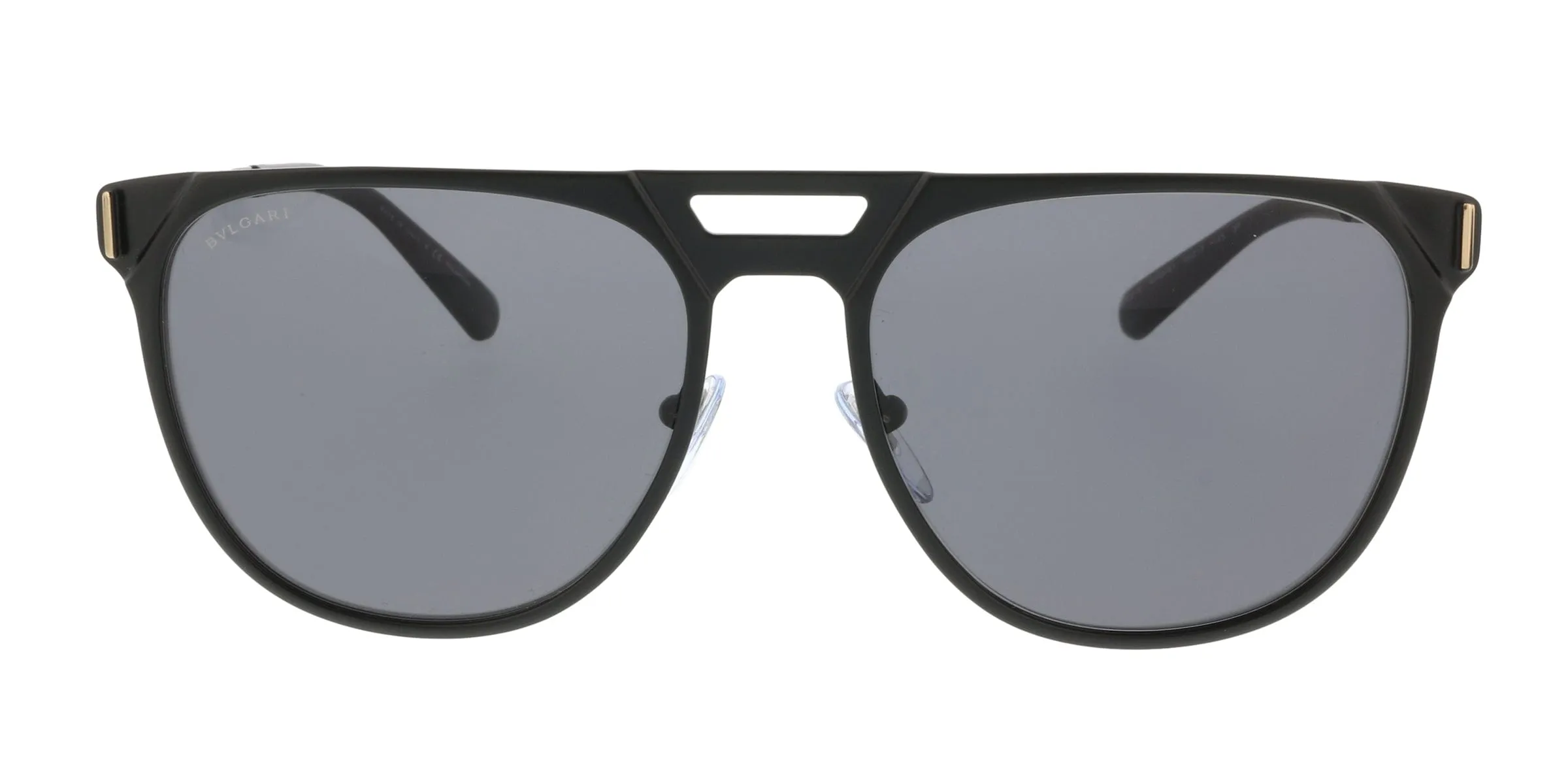 Bulgari BV5048K 409081 Matte Black/Gold Square Sunglasses