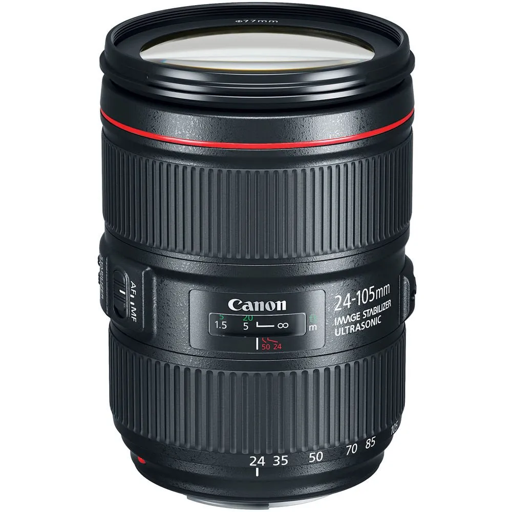 Canon EOS 6D Mark II DSLR Camera with 24-105mm f/4L II Lens   Professional Battery Grip   4PC Macro Filter Kit   LED Kit Starter Bundle