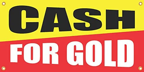 Cash For Gold 2ftx4ft Vinyl Retail Banner Sign
