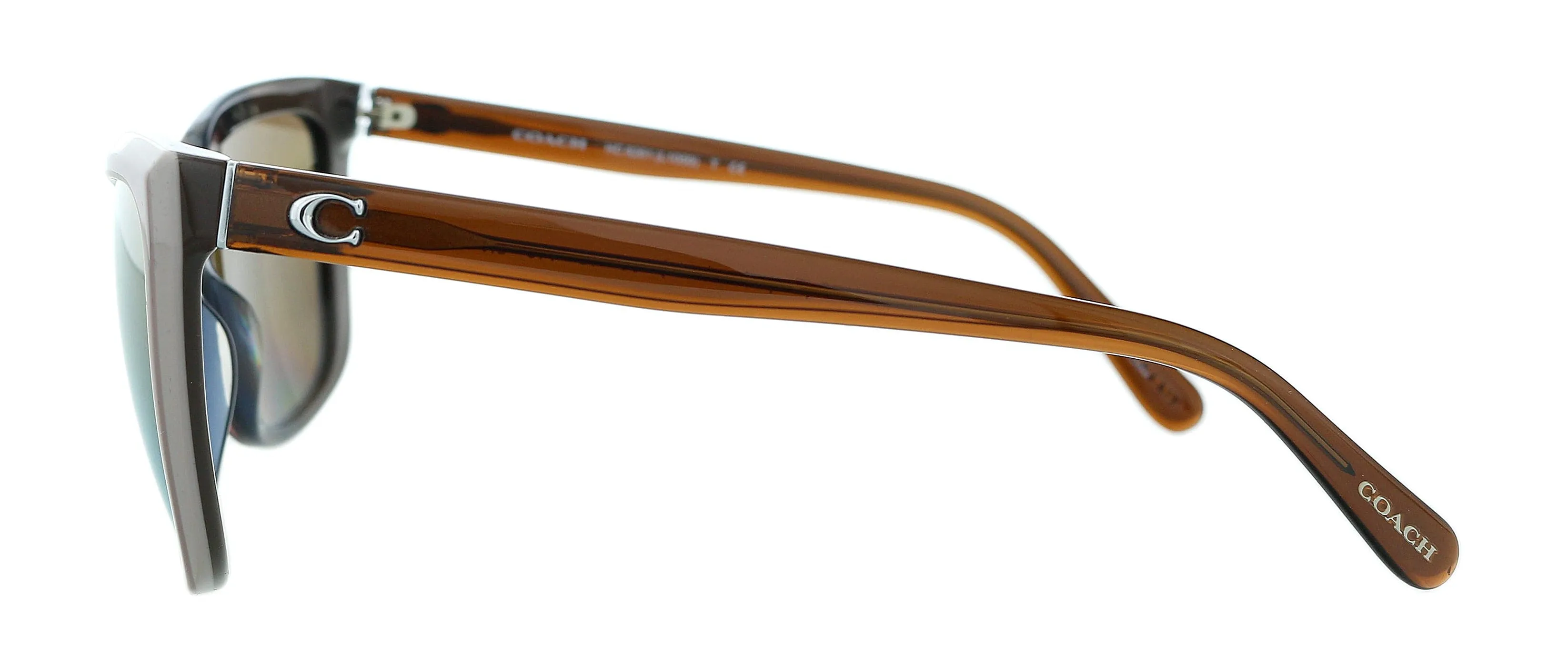 Coach 0HC8261 55345R Taupe Laminate Square Sunglasses