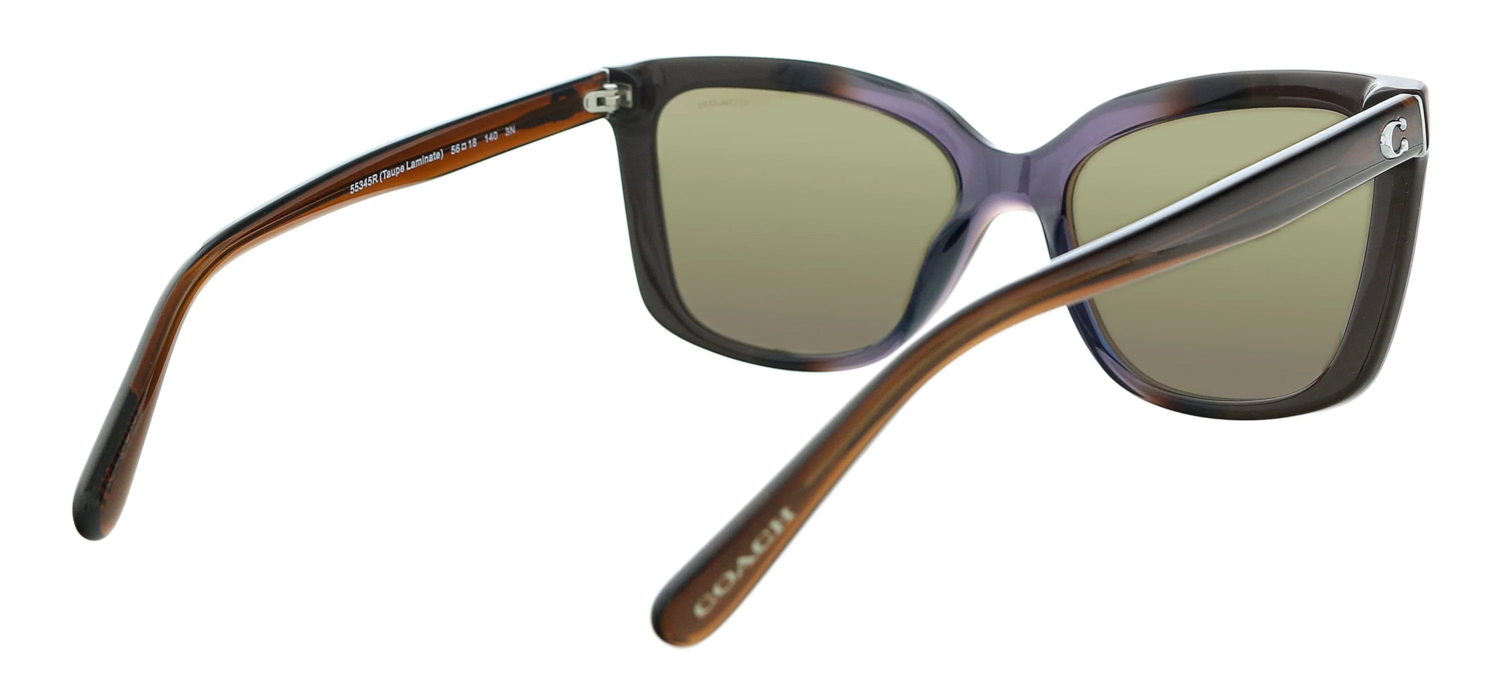 Coach 0HC8261 55345R Taupe Laminate Square Sunglasses