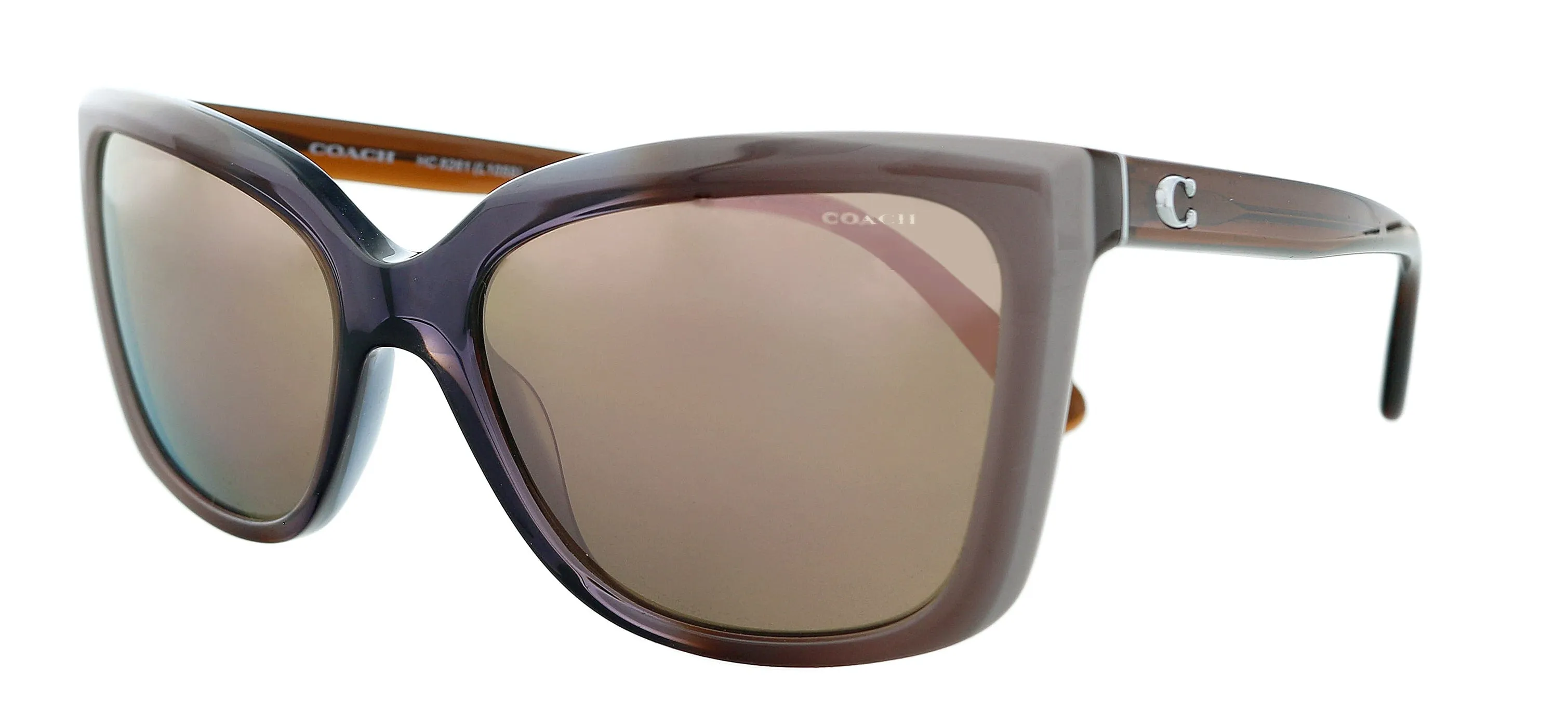 Coach 0HC8261 55345R Taupe Laminate Square Sunglasses