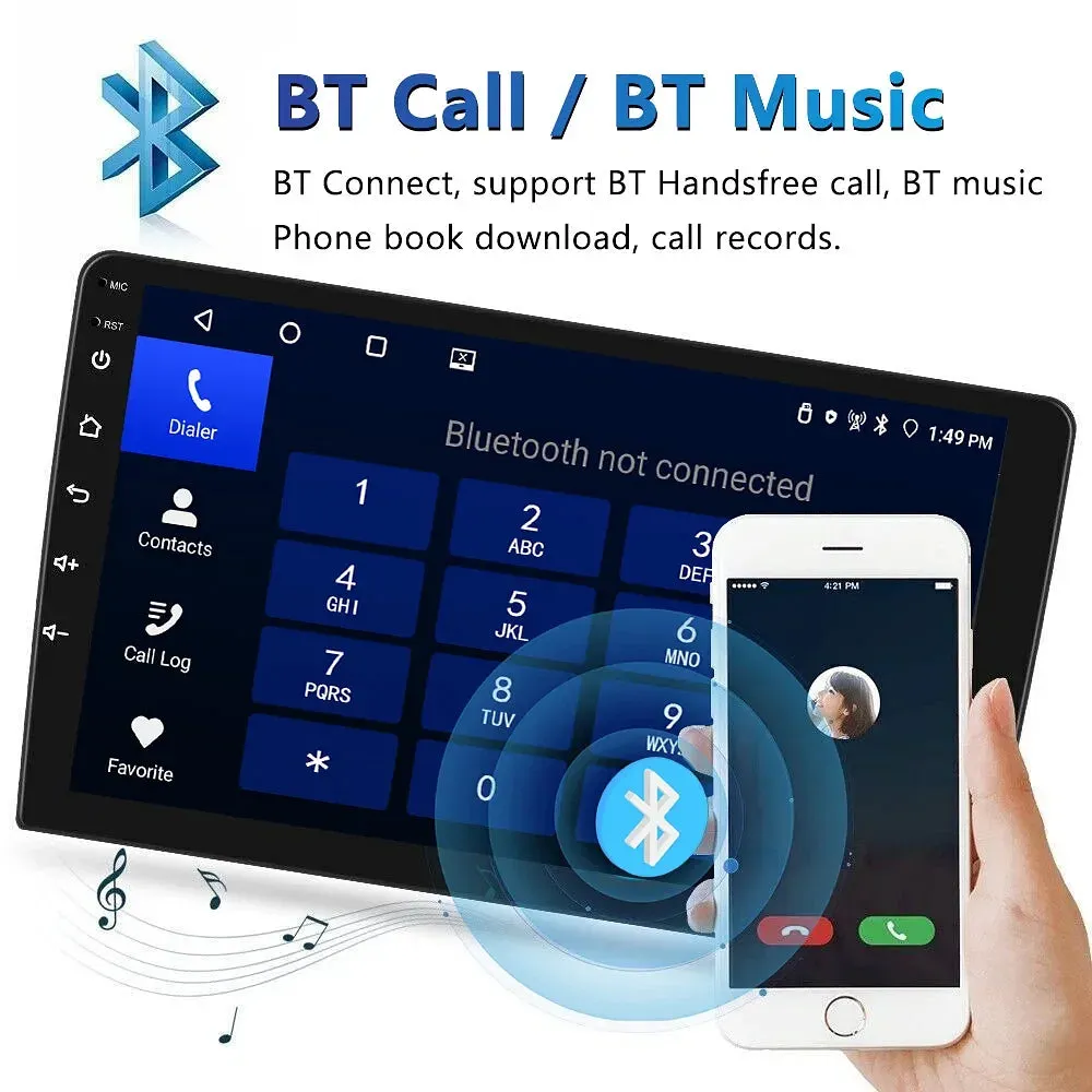 Color: GRAY - TOYOUSONIC 2 Din 9/10 Inch Android Car Radio 4G 64G