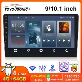 Color: Orange - TOYOUSONIC 2 Din 9/10 Inch Android Car Radio 4G